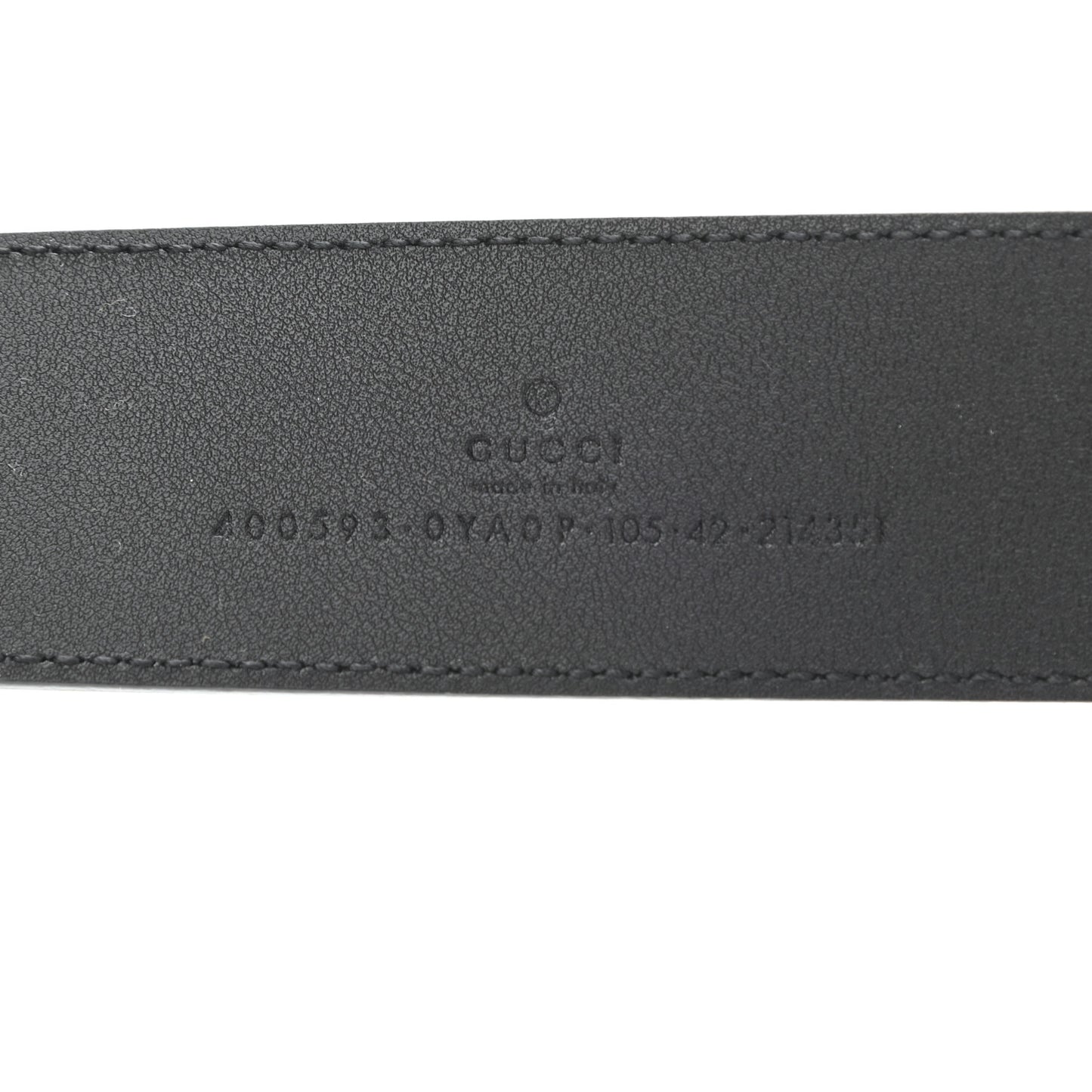Plutone Calfskin Palladium Double G 40mm Belt 105 42 Black