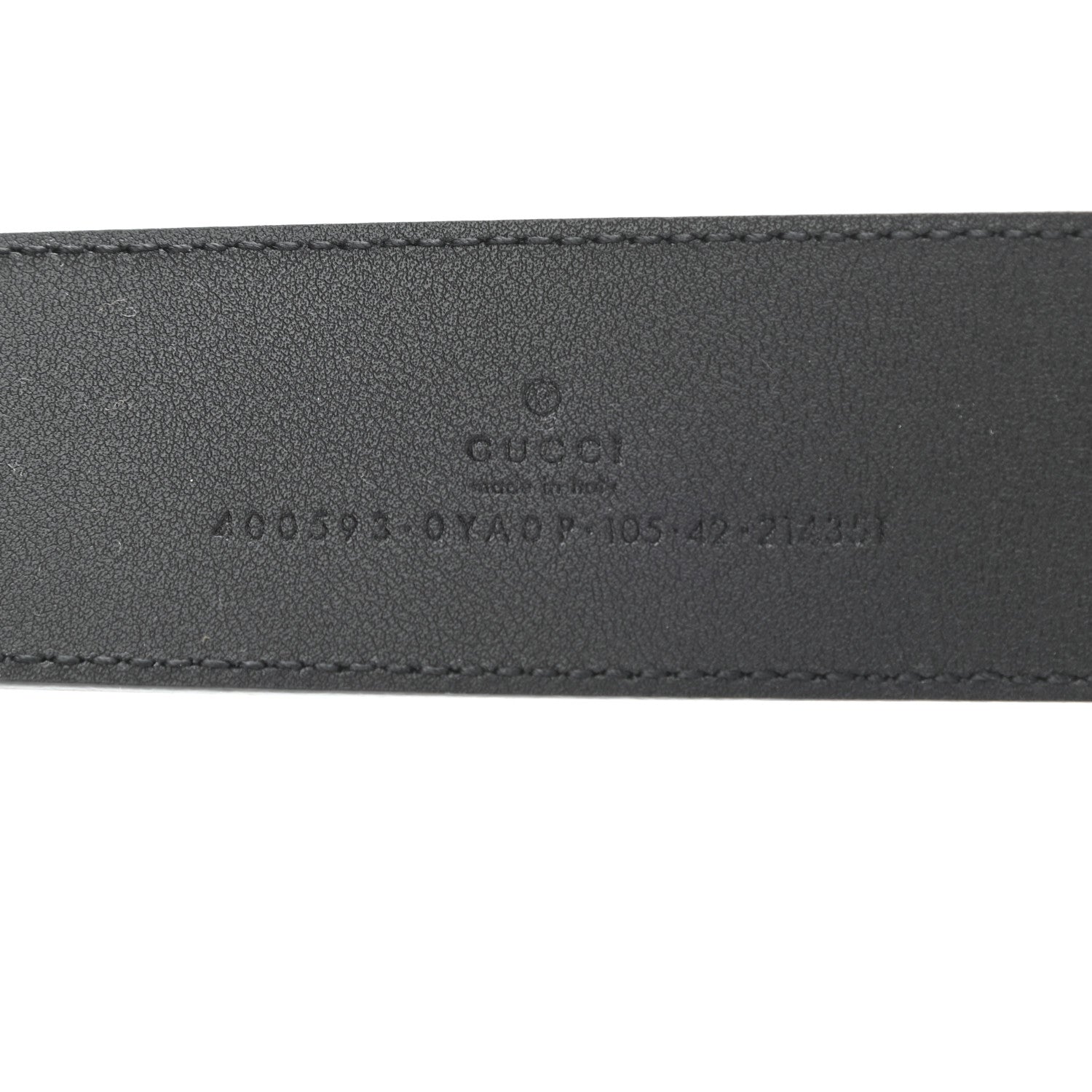 Gucci Plutone Calfskin Palladium Double G 40mm Belt 105 42 Black 3 of 10