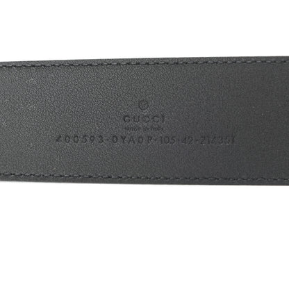 Gucci Plutone Calfskin Palladium Double G 40mm Belt 105 42 Black 3 of 10