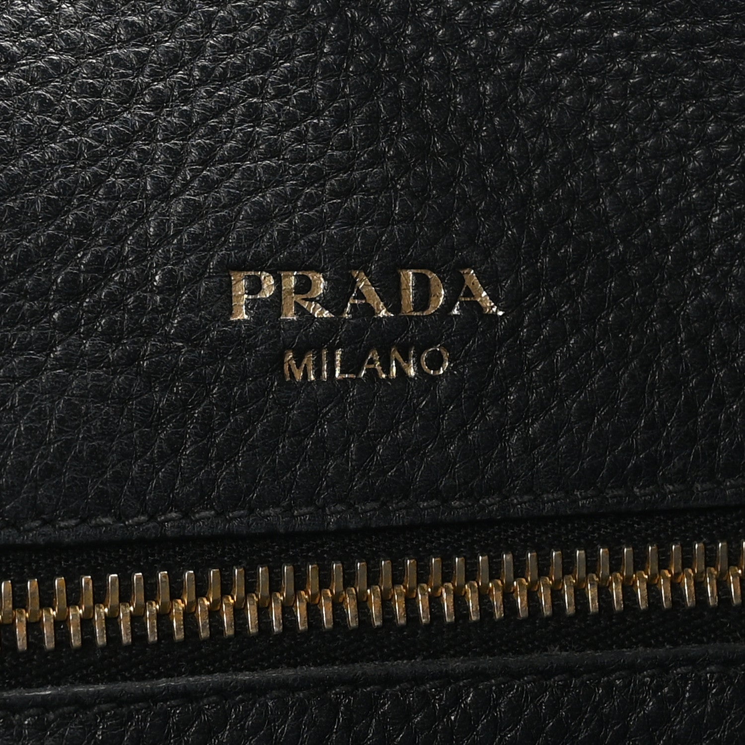 Prada Vitello Daino Tote Black 6 of 10