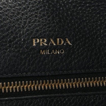 Prada Vitello Daino Tote Black 6 of 10