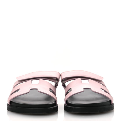 Hermes Calfskin Womens Chypre Sandals 38 Rose Cancan 3 of 12