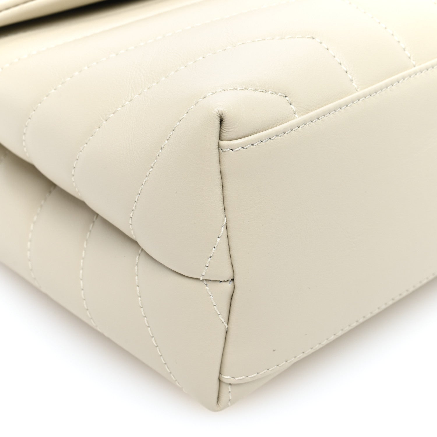 Saint Laurent Calfskin Y Quilted Monogram Small Loulou Chain Satchel Crema Soft 8 of 10