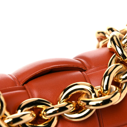 Bottega Veneta Lambskin Maxi Intreccio Padded Chain Cassette Crossbody Bag Maple 11 of 11