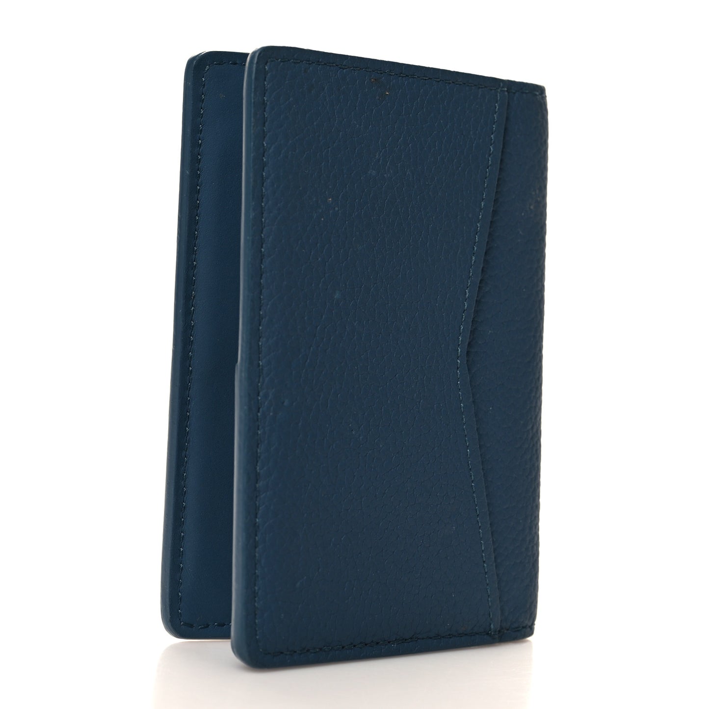 Grained Calfskin Aerogram Pocket Organizer Atlantic Blue