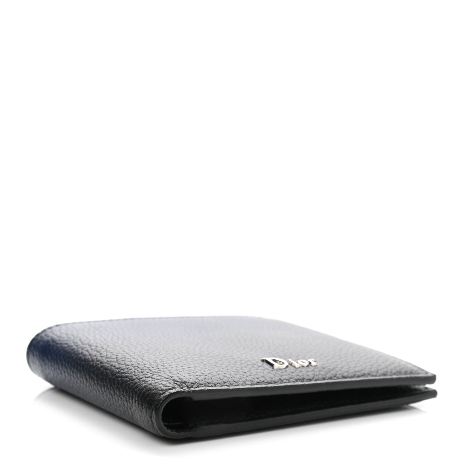 Christian Dior Grained Calfskin Wallet Blue Black 4 of 8