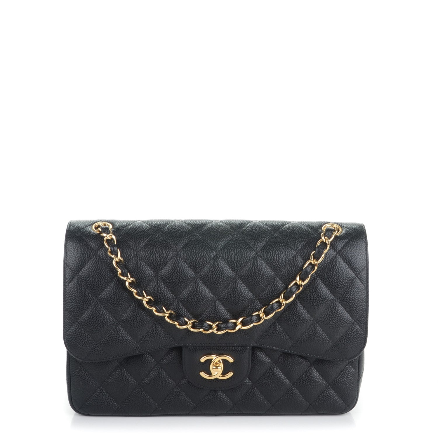 Chanel Caviar Quilted Jumbo Double Flap Black 1 of 7