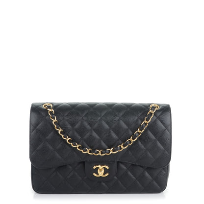 Chanel Caviar Quilted Jumbo Double Flap Black 1 of 7