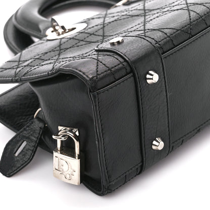 Christian Dior Calfskin Cannage Stitched Small East West Lady Dior Black 9 of 11