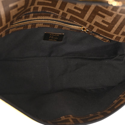 Fendi Glazed Fabric FF 1974 Hairdo Girls Inlay Baguette Mogano Panna Multicolor 5 of 9