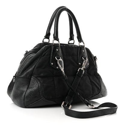 Prada Nylon Quilted 24H Satchel Black 3 of 15