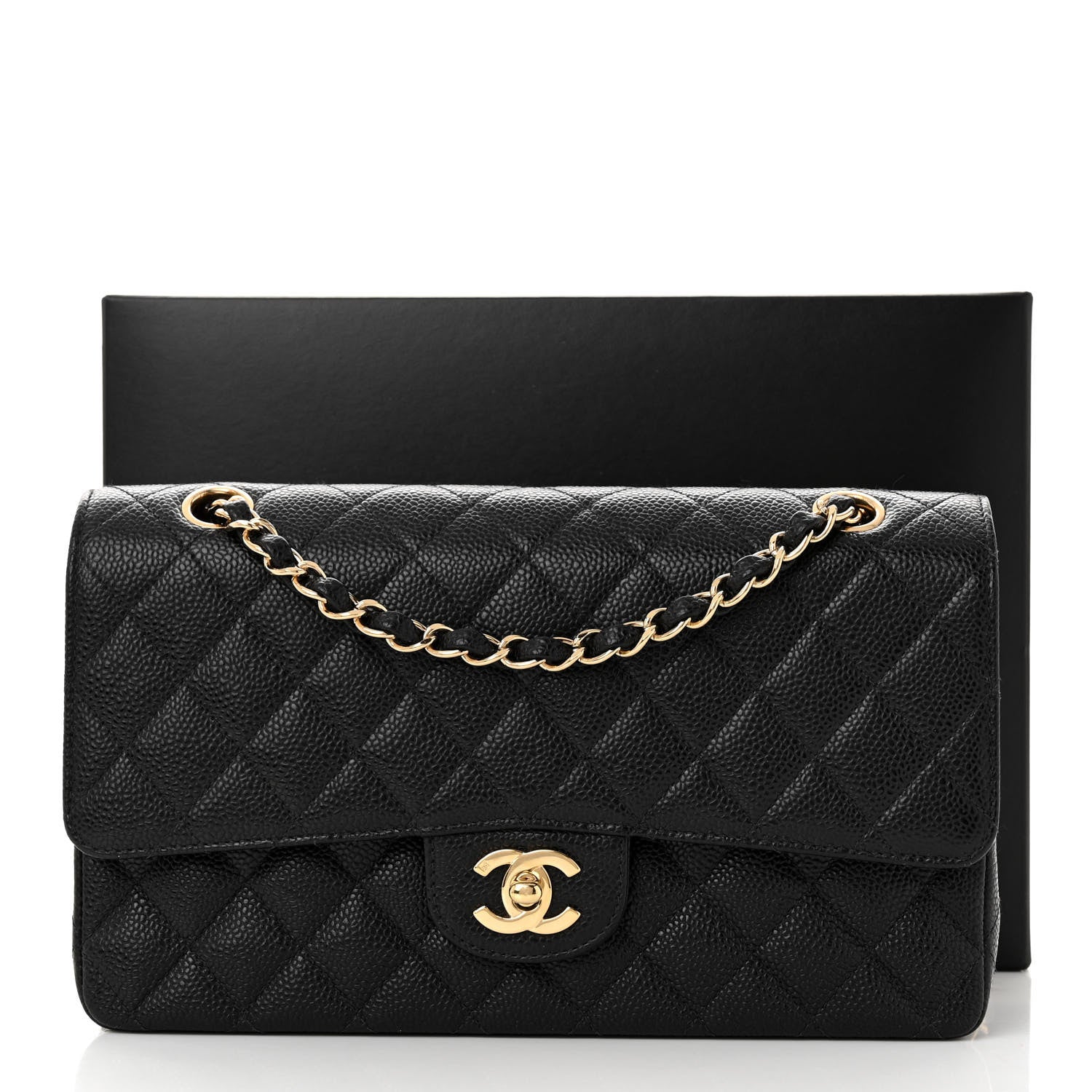 Chanel Caviar Quilted Medium Double Flap Black 11 of 11