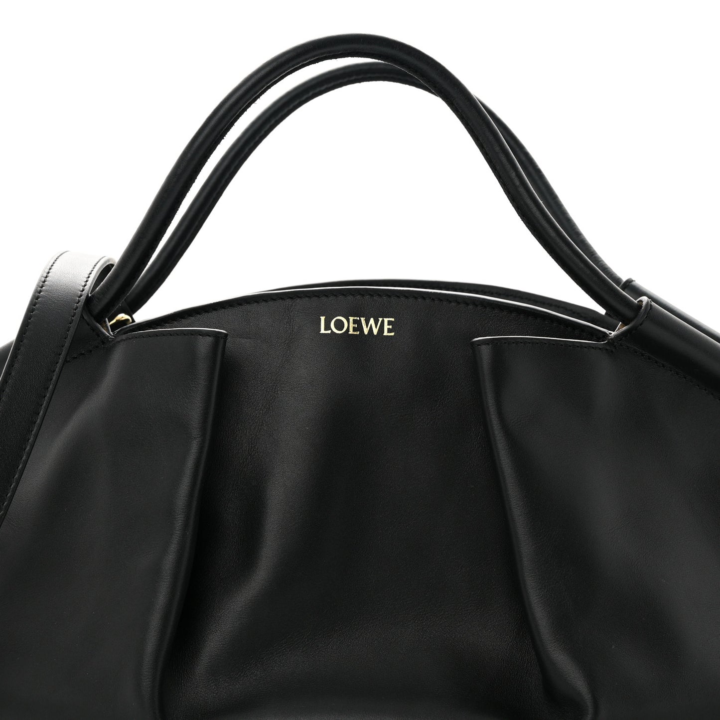Shiny Nappa Calfskin Paseo Bag Black