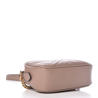 Gucci Calfskin Matelasse Mini GG Marmont Chain Shoulder Bag Porcelain Rose 4 of 10