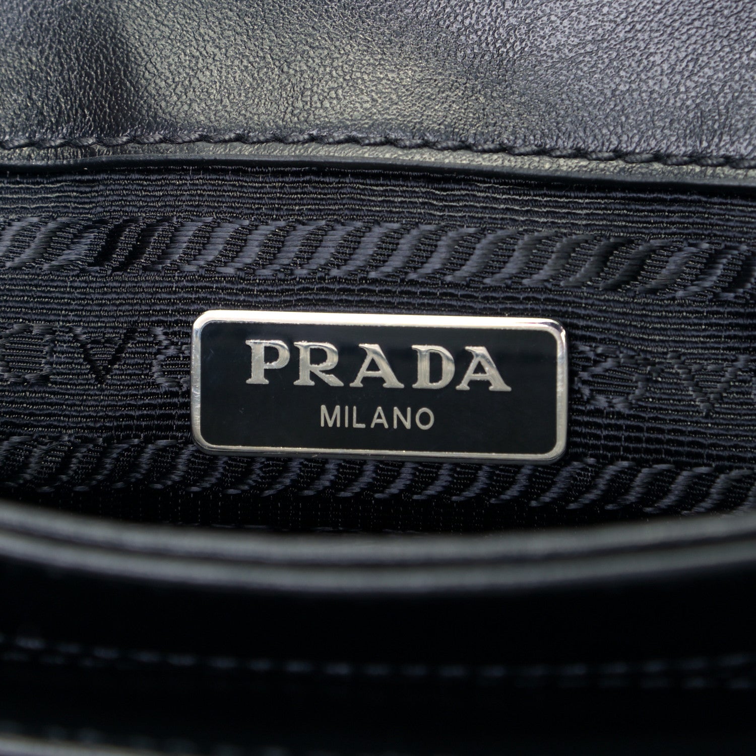 Prada Saffiano Soft Calf Chain Crossbody Bag Black 5 of 5