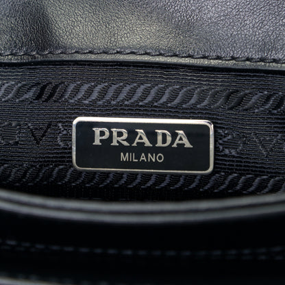 Prada Saffiano Soft Calf Chain Crossbody Bag Black 5 of 5