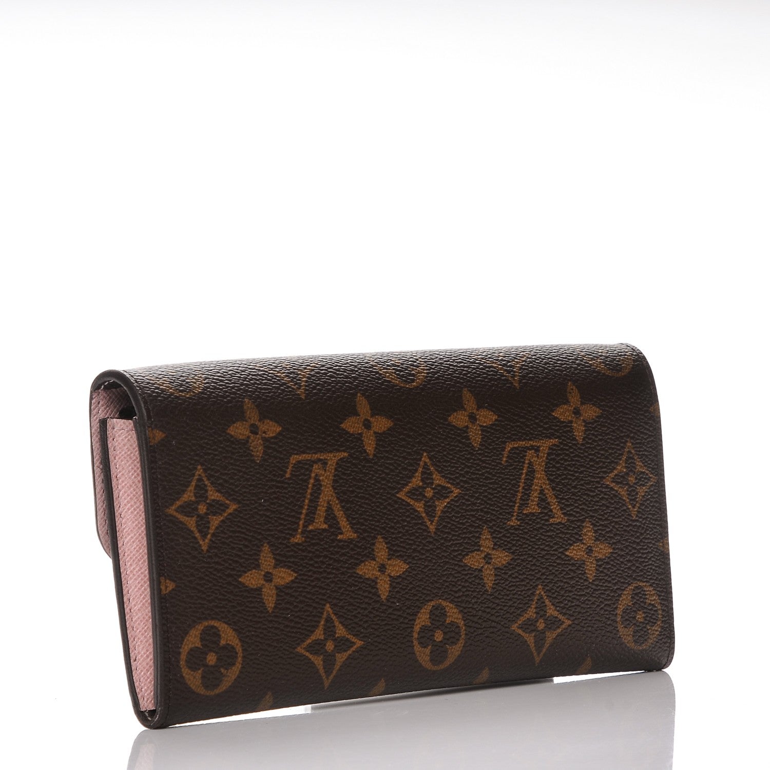 Louis Vuitton Monogram Emilie Wallet Rose Ballerine 2 of 7