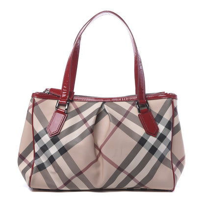 Burberry Nova Check Medium Melbury Tote Red 1 of 15