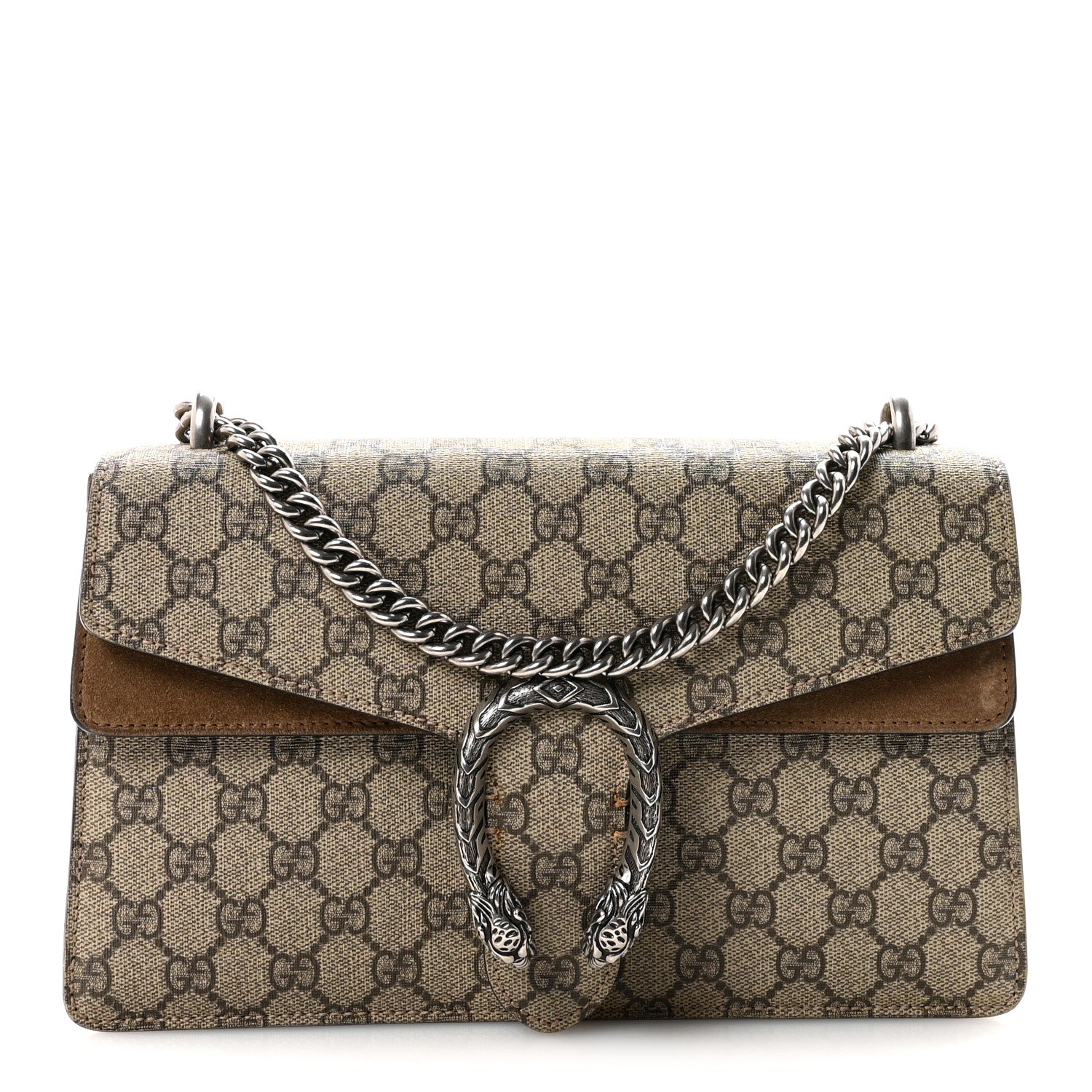 Gucci GG Supreme Monogram Small Dionysus Shoulder Bag Taupe 1 of 10