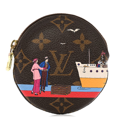 Louis Vuitton Monogram 2016 Christmas Animation Round Coin Purse Rouge 1 of 9