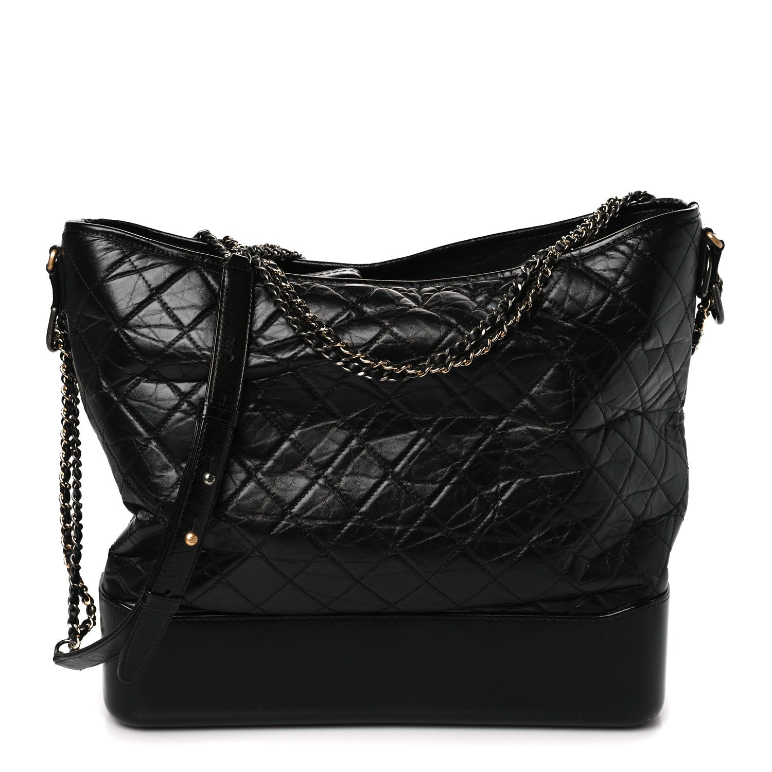 Chanel Aged Calfskin Quilted Maxi Gabrielle Hobo Black 1 of 8