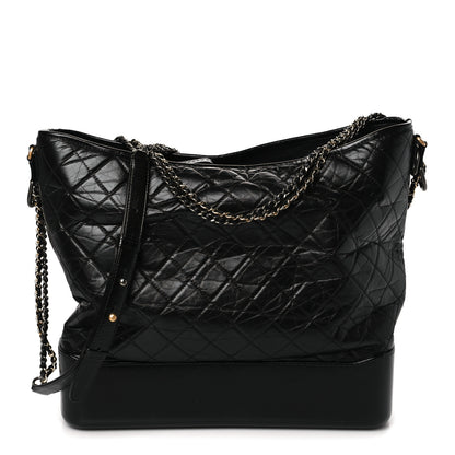Chanel Aged Calfskin Quilted Maxi Gabrielle Hobo Black 1 of 8