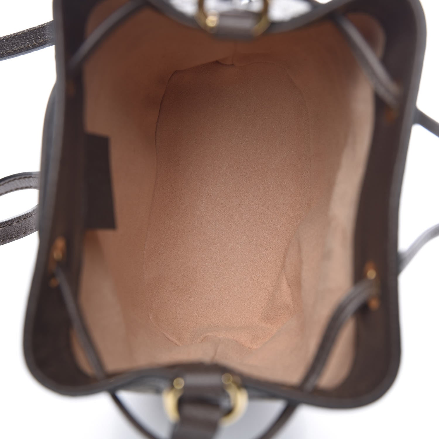 Gucci GG Supreme Monogram Web Mini Ophidia Bucket Bag Brown 5 of 7