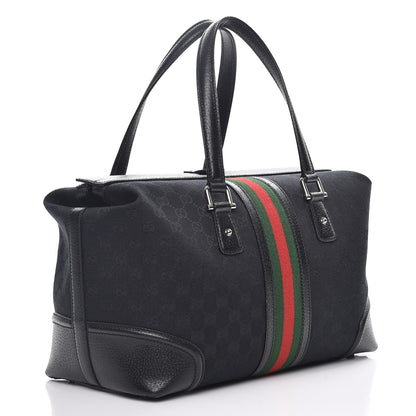 Gucci Monogram Large Treasure Boston Tote Black 3 of 7