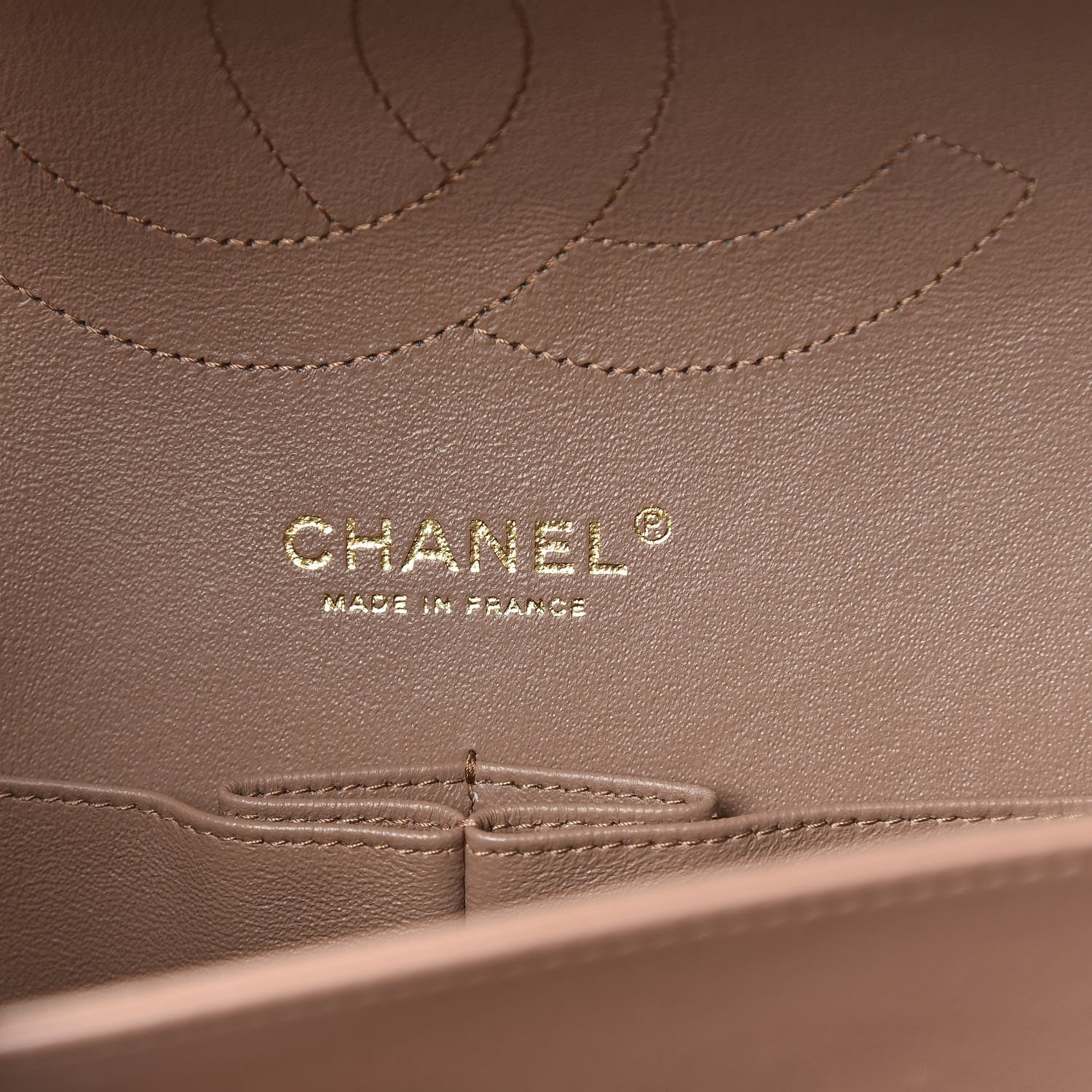 Chanel Lambskin Quilted Jumbo Double Flap Dark Beige 8 of 13