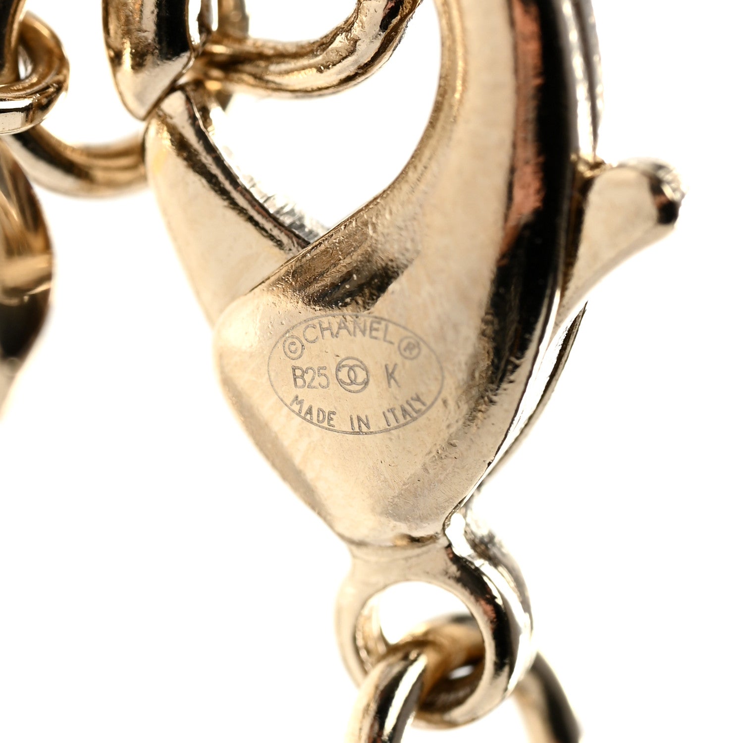 Chanel Metal Crystal CC Choker Necklace Gold 5 of 7