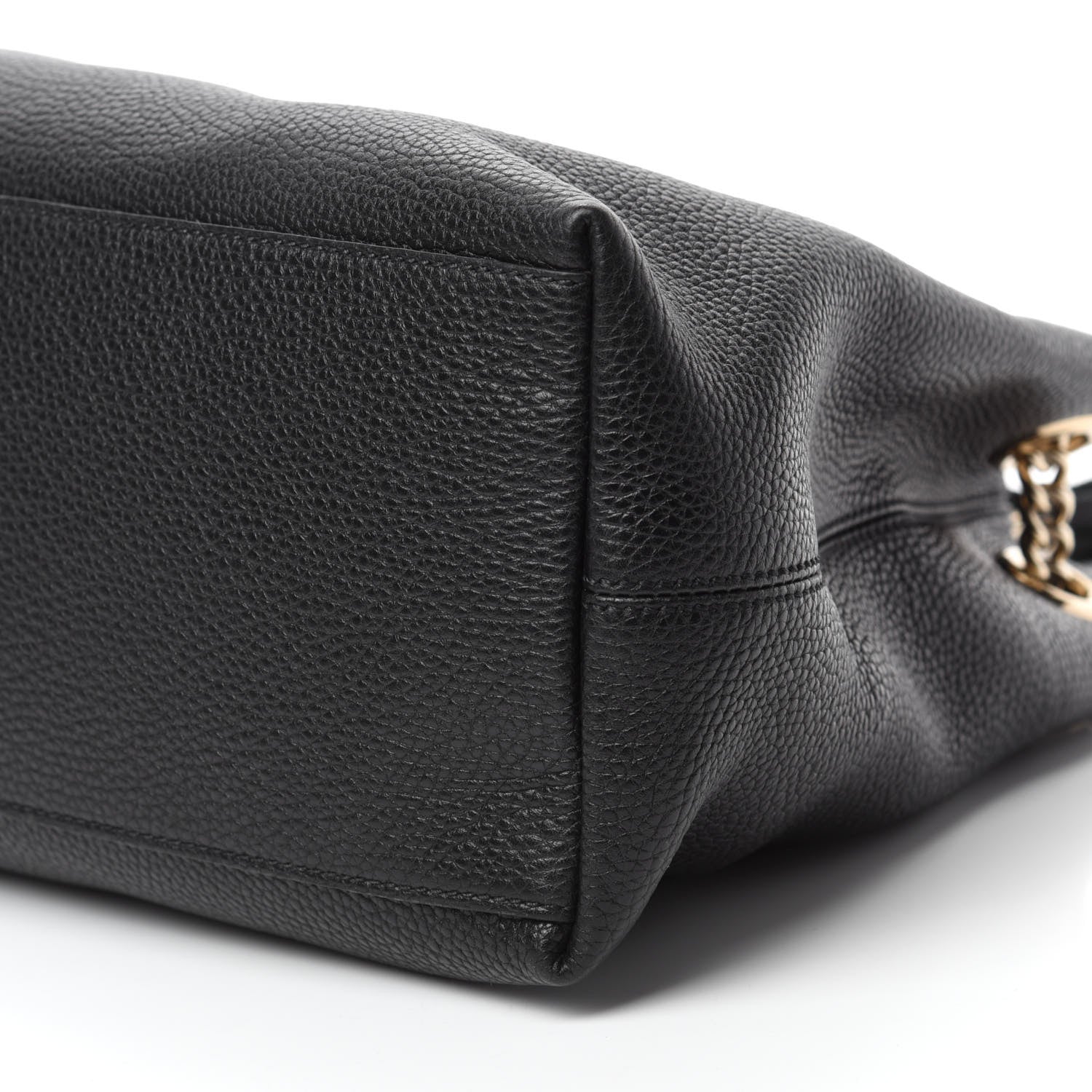 Gucci Pebbled Calfskin Medium Soho Chain Shoulder Bag Black 7 of 11