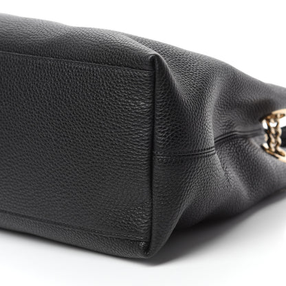 Gucci Pebbled Calfskin Medium Soho Chain Shoulder Bag Black 7 of 11