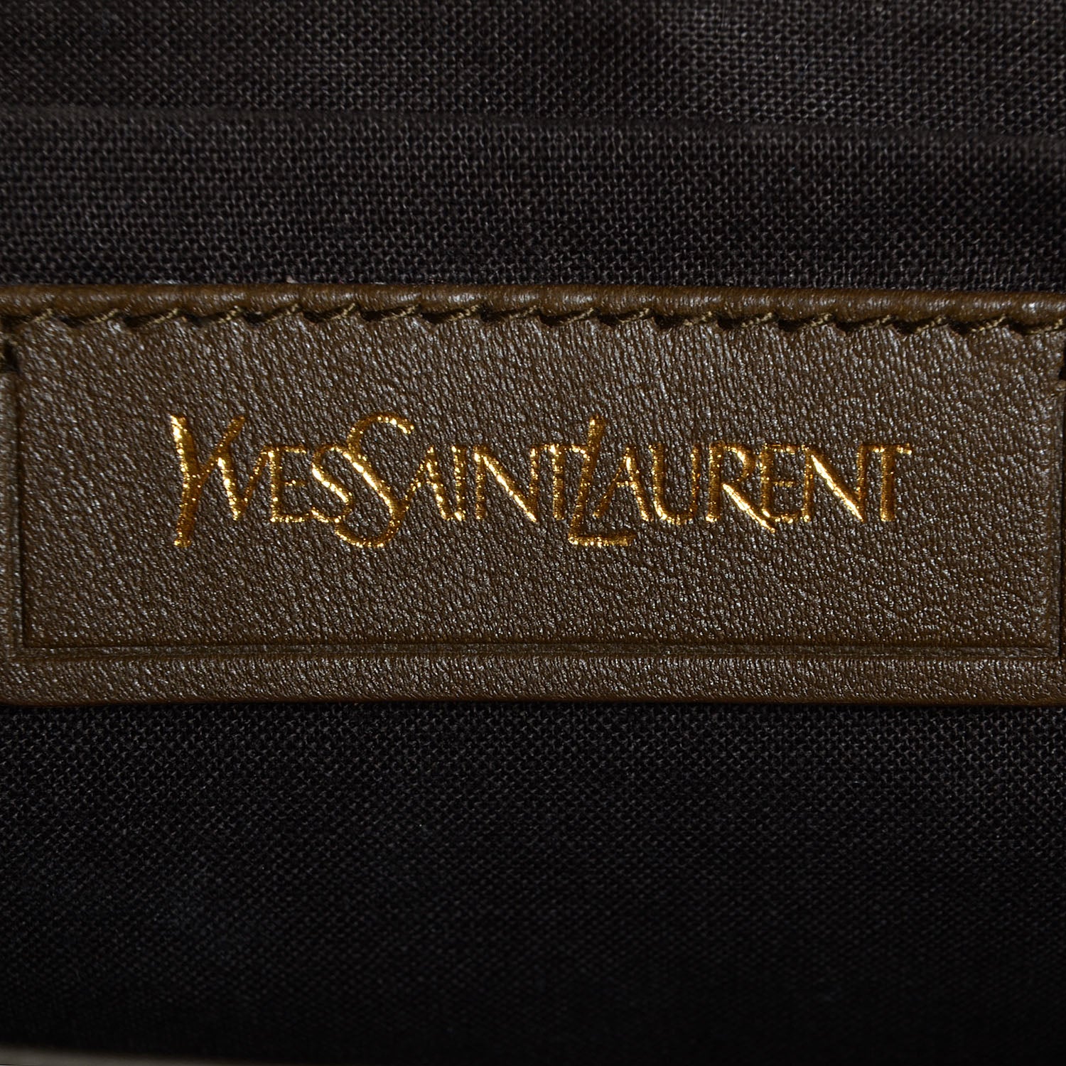 Saint Laurent Perforated Calfskin Large ChYc Clutch Bronze 7 of 8