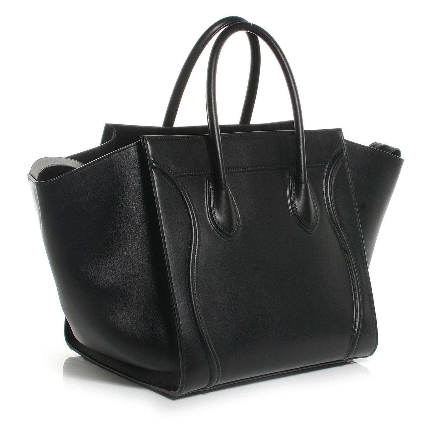 Smooth Calfskin Medium Phantom Luggage Black