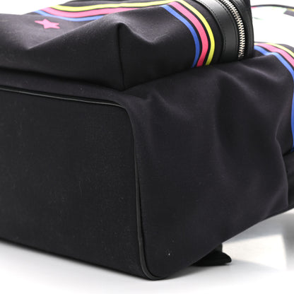 Saint Laurent Nylon Twill Dinosaur Print City Backpack Black Multicolor 9 of 10