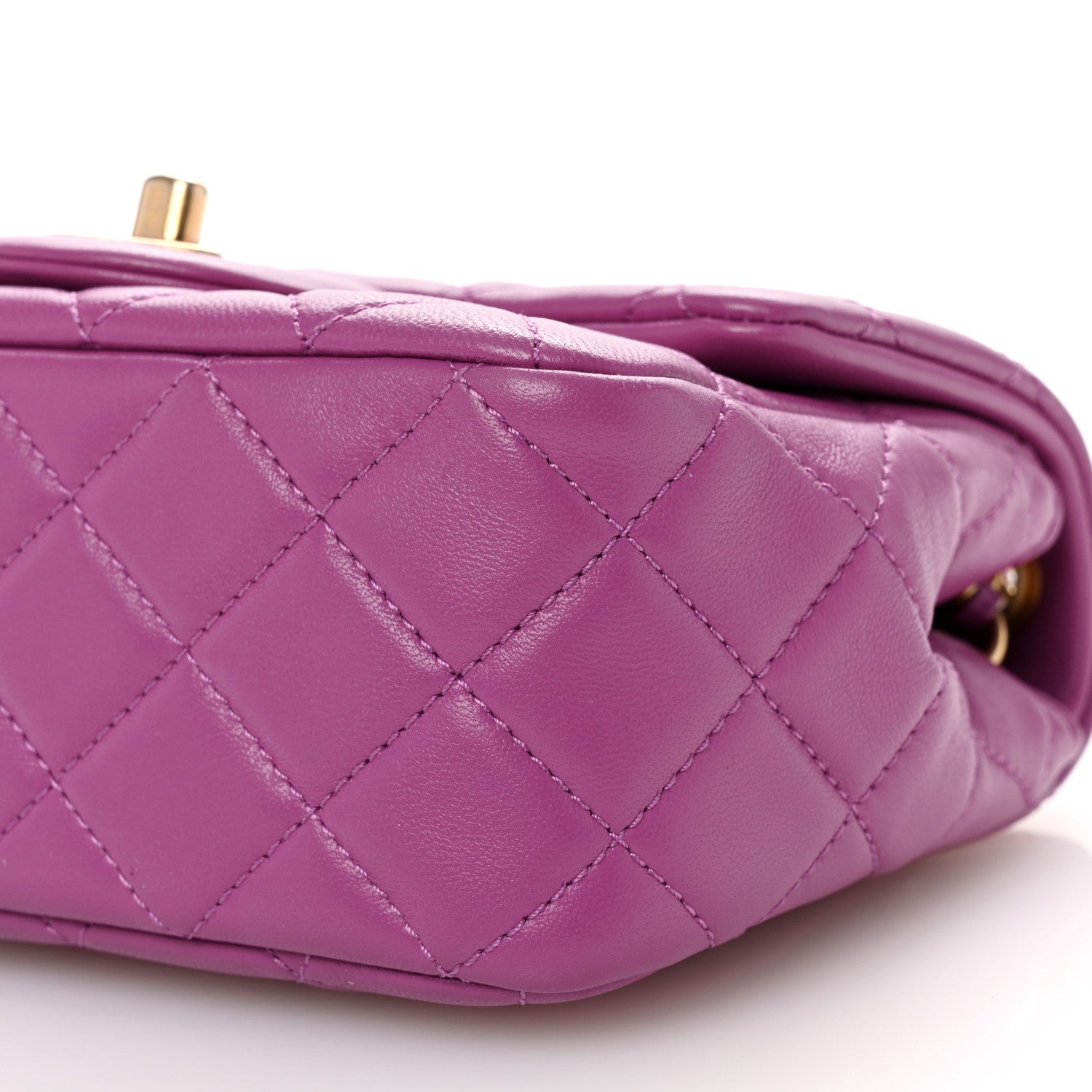 Chanel Lambskin Quilted Mini Pearl Crush Flap Purple 10 of 10