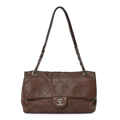 Chanel Calfskin Stitched Flap Brown 1 of 12