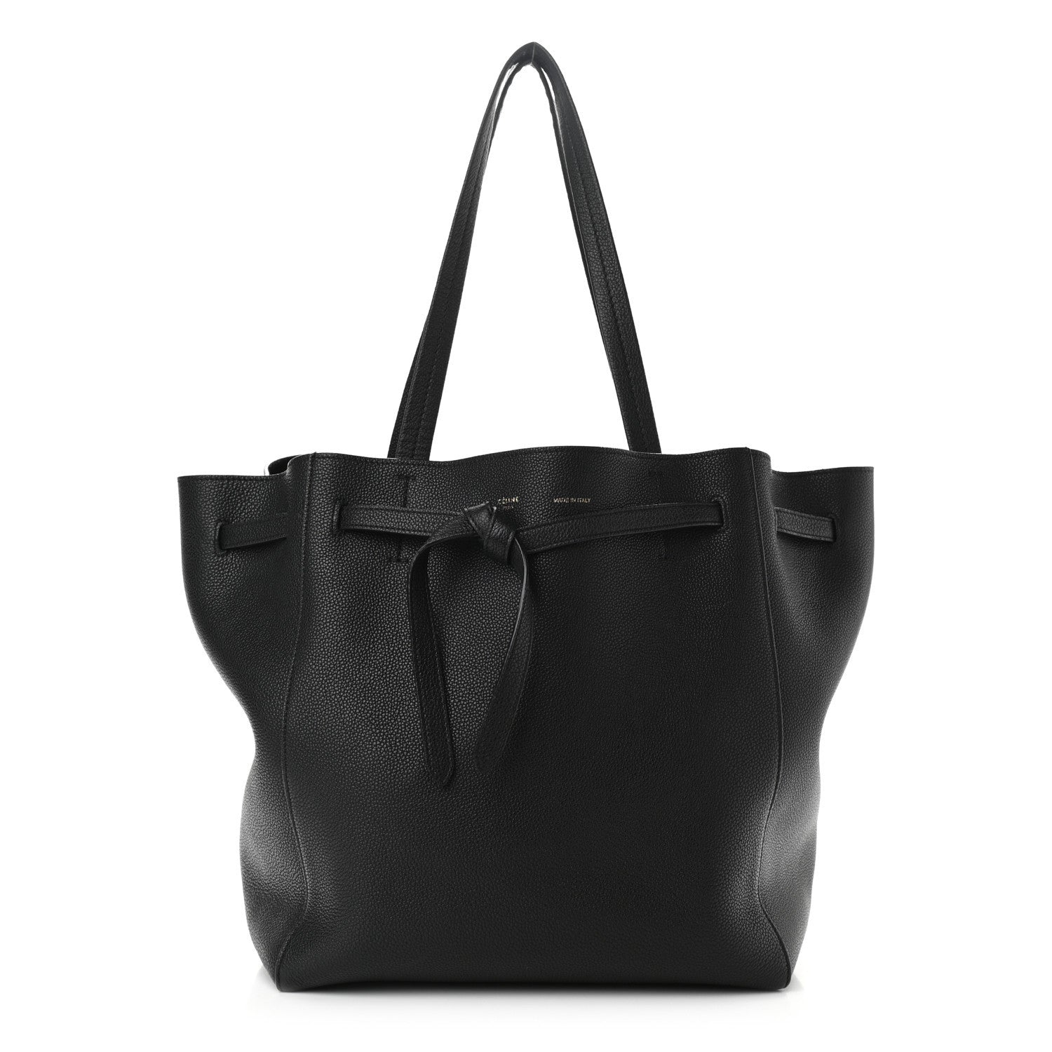 Celine Soft Grained Calfskin Medium Belt Cabas Phantom Black 1 of 10