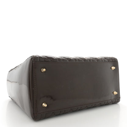 Christian Dior Patent Cannage Medium Lady Dior Dark Brown 4 of 11