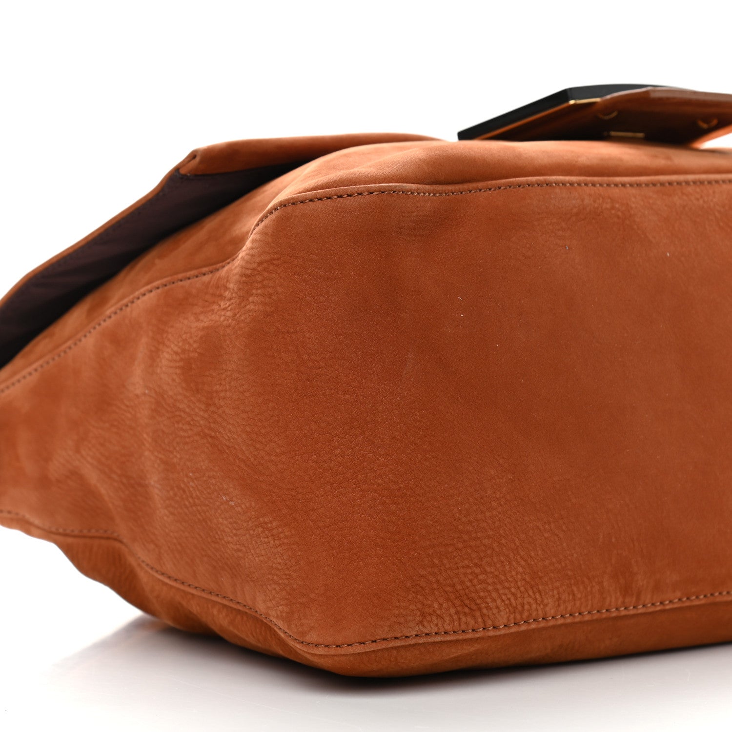 Fendi Nubuck Big Forever Mama Baguette Brown 8 of 10