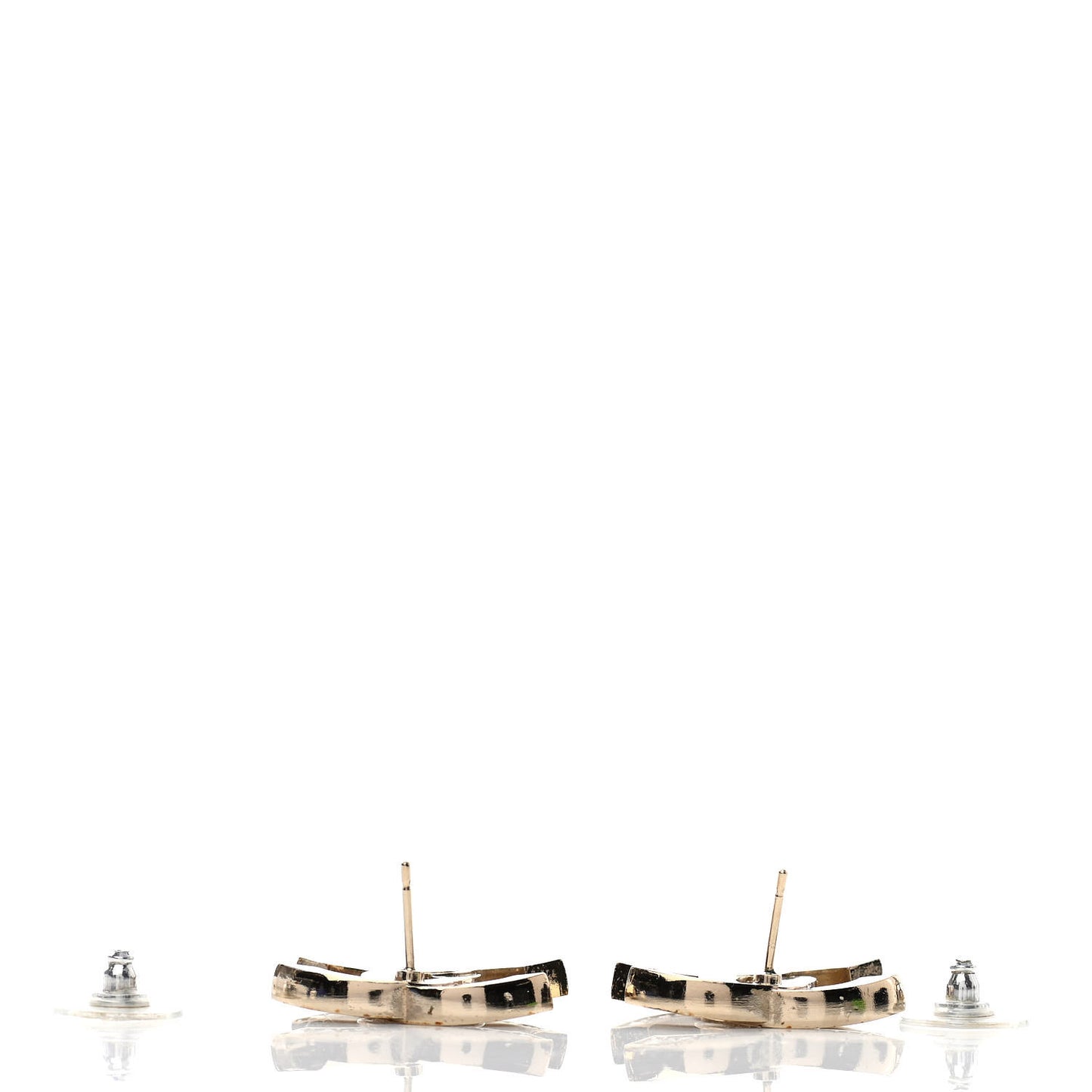 Crystal CC Earrings Light Gold
