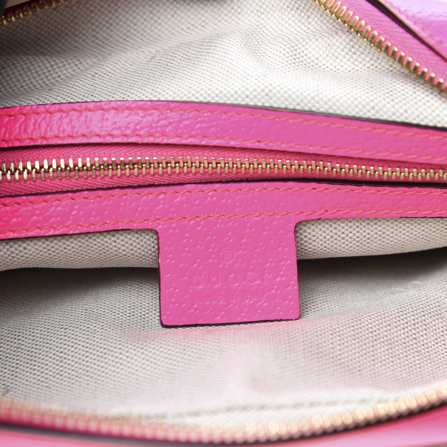 Gucci Canvas Flora Floral Shoulder Bag White Fuchsia Fluo 6 of 10
