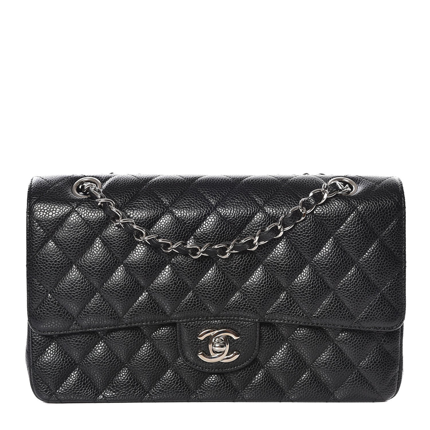 Chanel Caviar Quilted Medium Double Flap Black 1 of 12