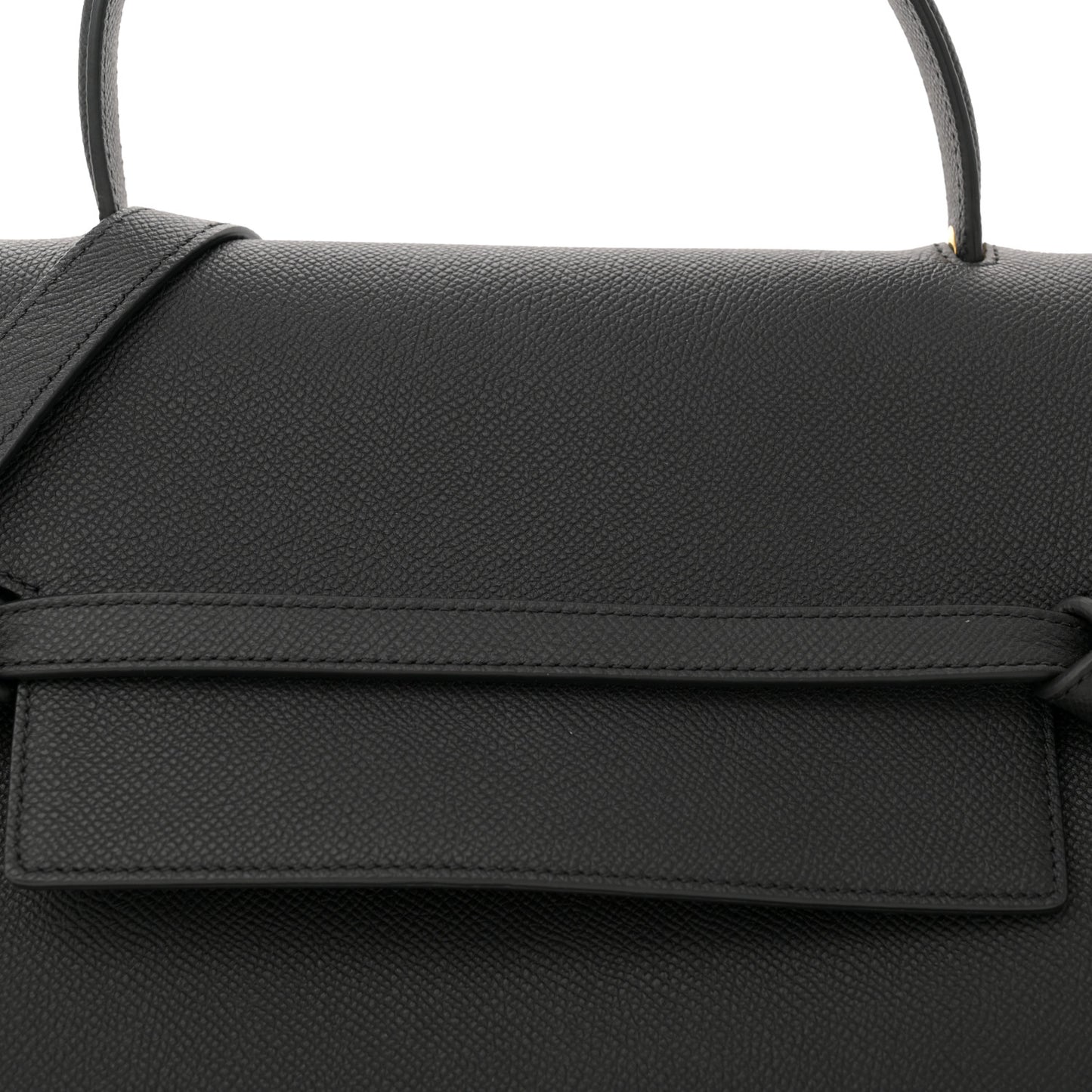Grained Calfskin Mini Belt Bag Black