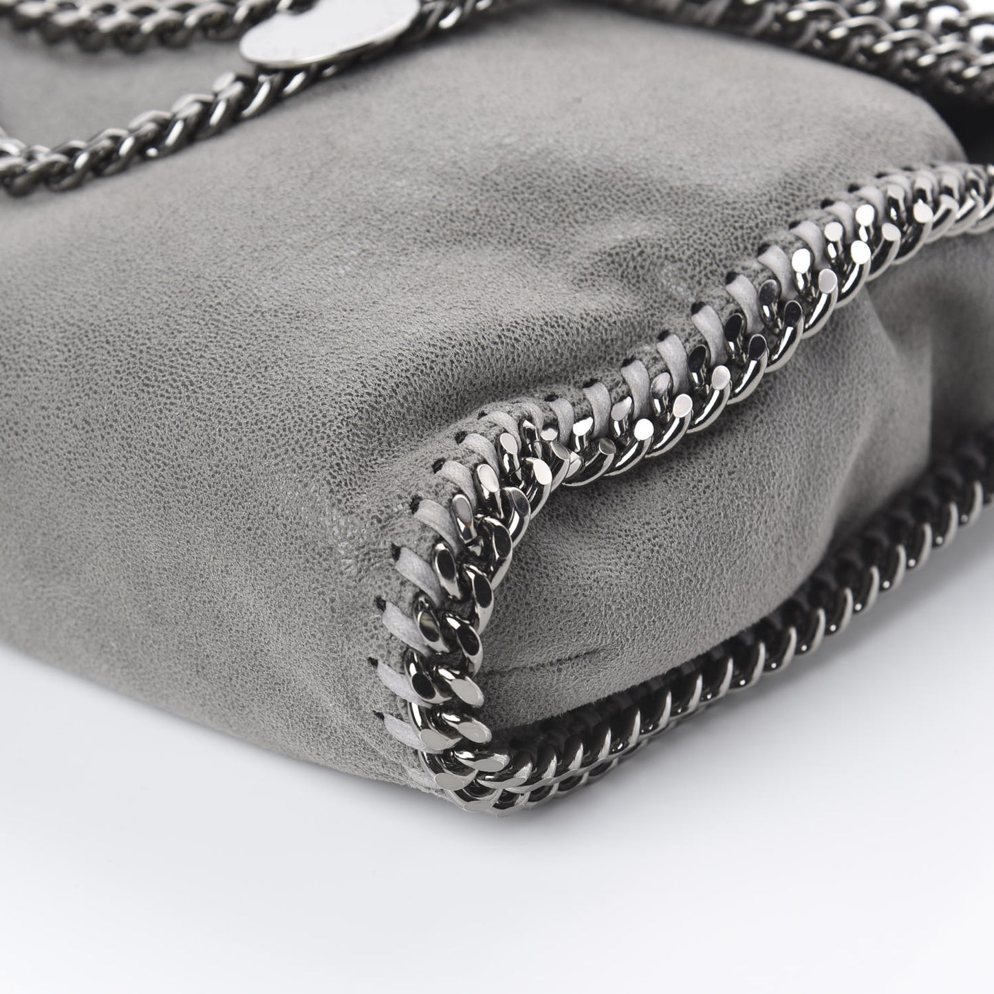 Shaggy Deer Falabella Fold Over Tote Grey