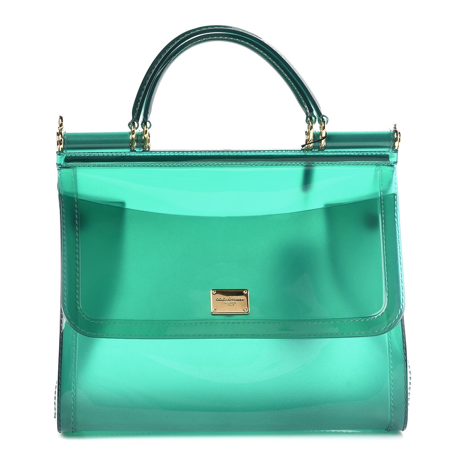 Dolce & Gabbana PVC Medium Miss Sicily Satchel Verde 1 of 7