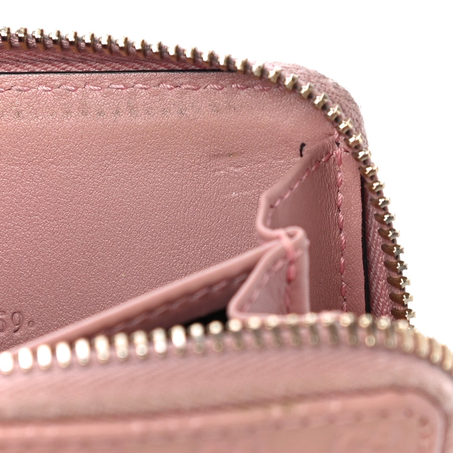 Gucci Microguccissima Zip Around Card Case Soft Pink 10 of 11
