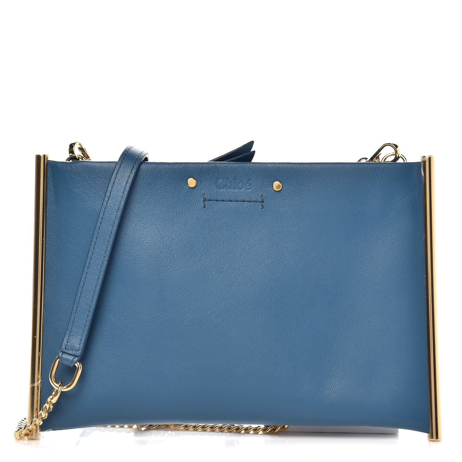 Chloe Calfskin Mini Roy Chain Pouch Vinyl Blue 1 of 9