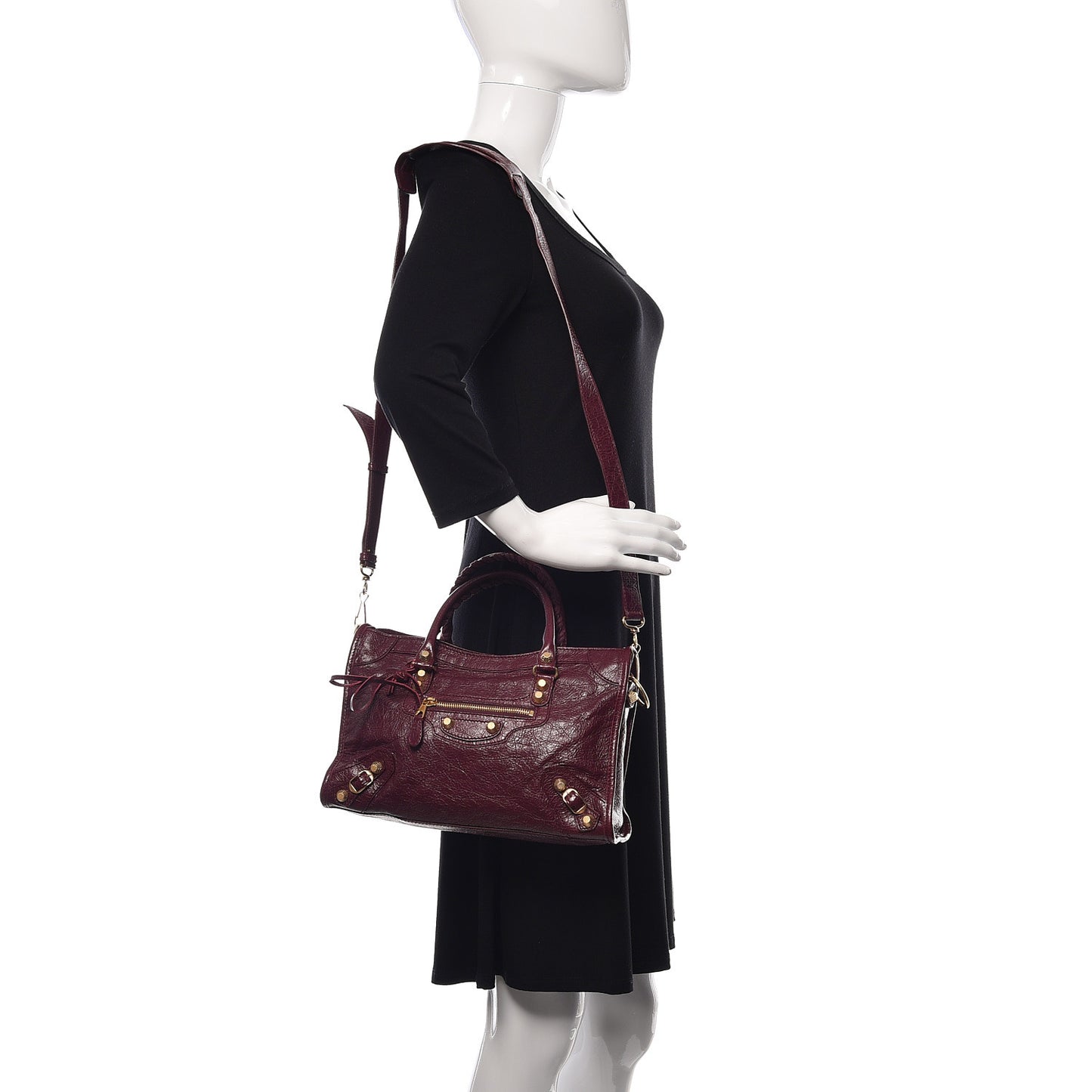 Agneau Giant 12 Gold Hardware S City Violet Prune