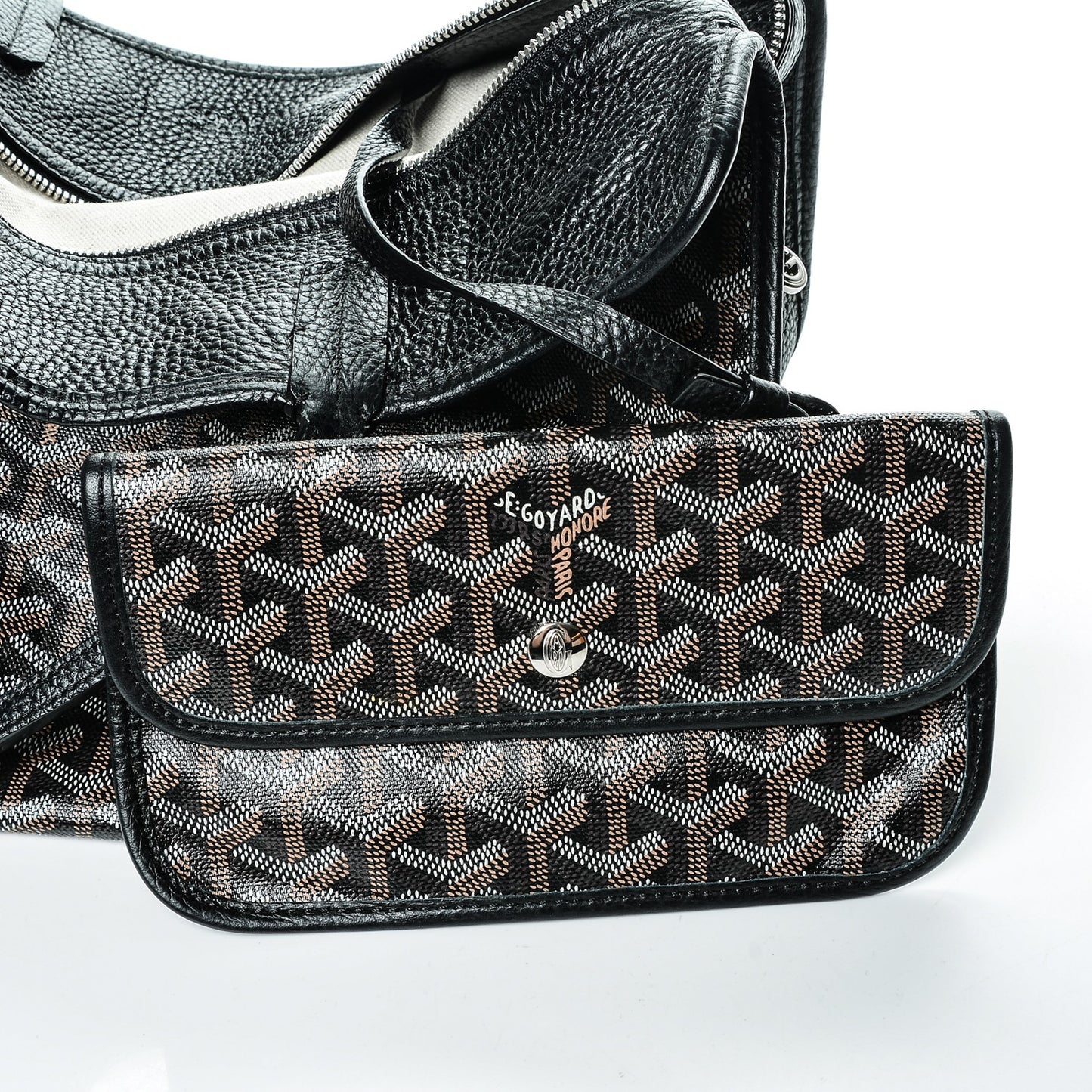 Goyardine Sac Hardy Pet Carrier PM Black